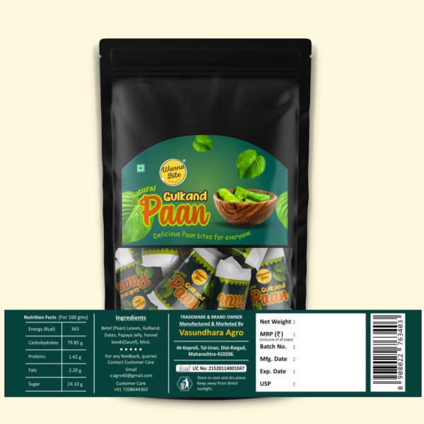 Natural Paan- Gulkand Paan | 36 pieces (10 Grams each) | Original Natural Gulkand Paan