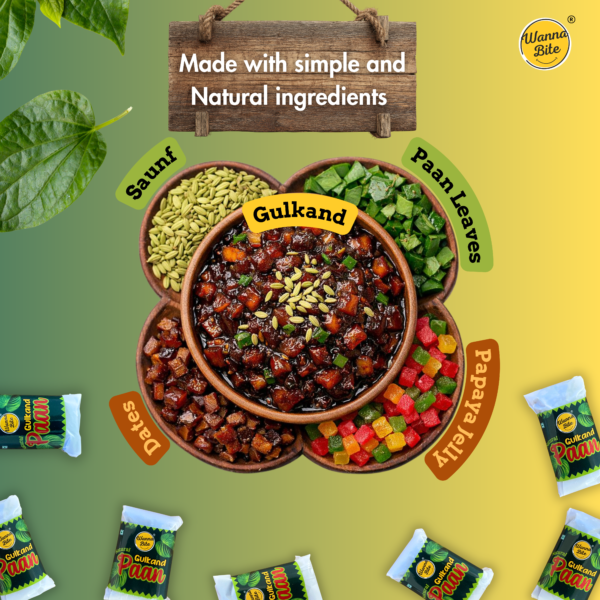 Natural Paan- Gulkand Paan | 36 pieces (10 Grams each) | Original Natural Gulkand Paan