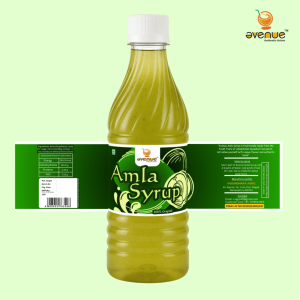 Avenue Amla Syrup- 100% Amla Fruit Syrup | Amla Sharbat 1 Litre