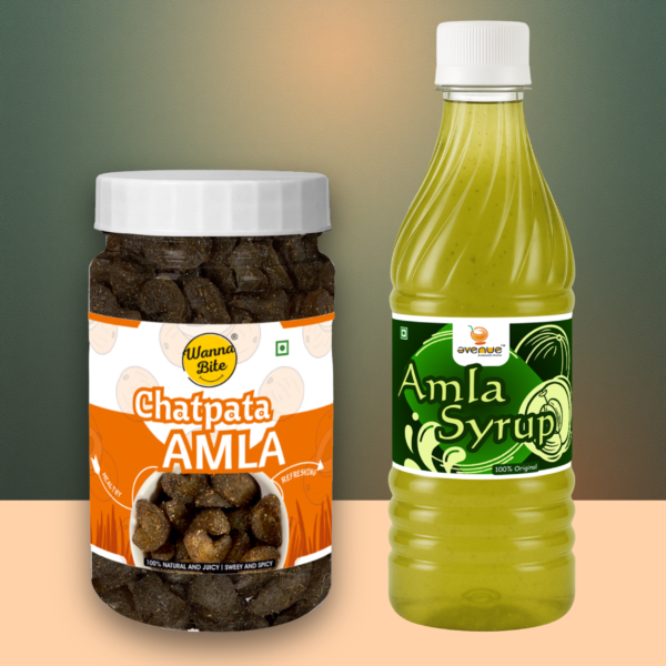 Amla Wellness Collection-Chatpata Amla  And Amla Syrup|350gm & 500 ml